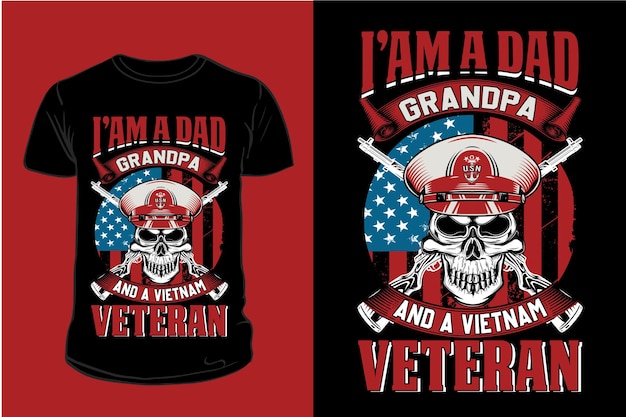 Vector i am a dad grandpa and a vietnam veteran t-shirt design