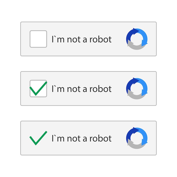 Vector i am not a robot, captcha.