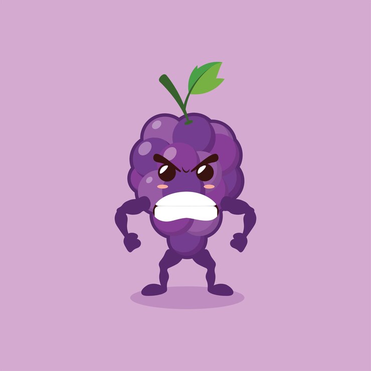 Vector i am a strong grape