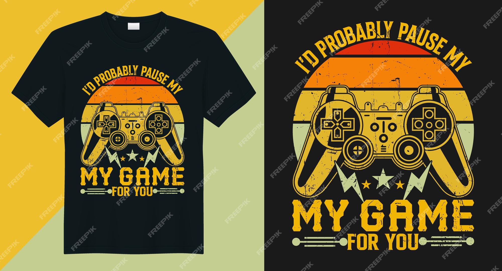 Game paused talk fast gaming tshirt design pro download 14972704 Vector Art  at Vecteezy