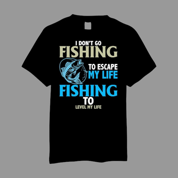 釣りに行くのは人生から逃げるためじゃない 釣りTシャツ