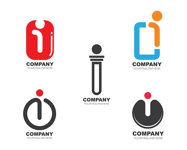 I letter logo icon illustration vector