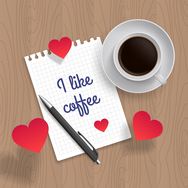 I like coffee Vector illustration