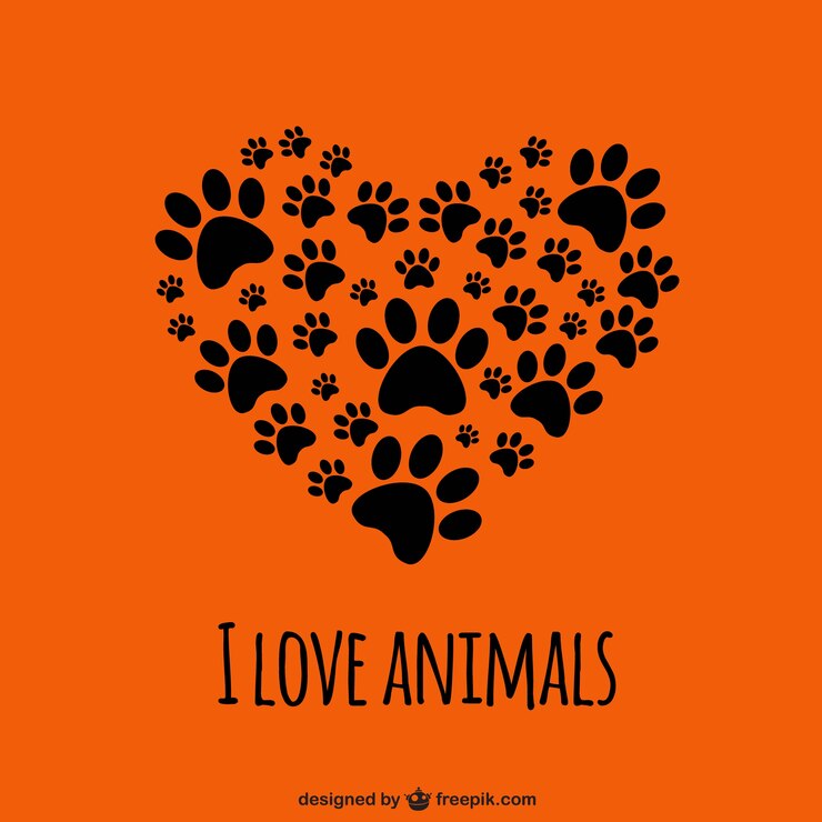 Vector i love animals template