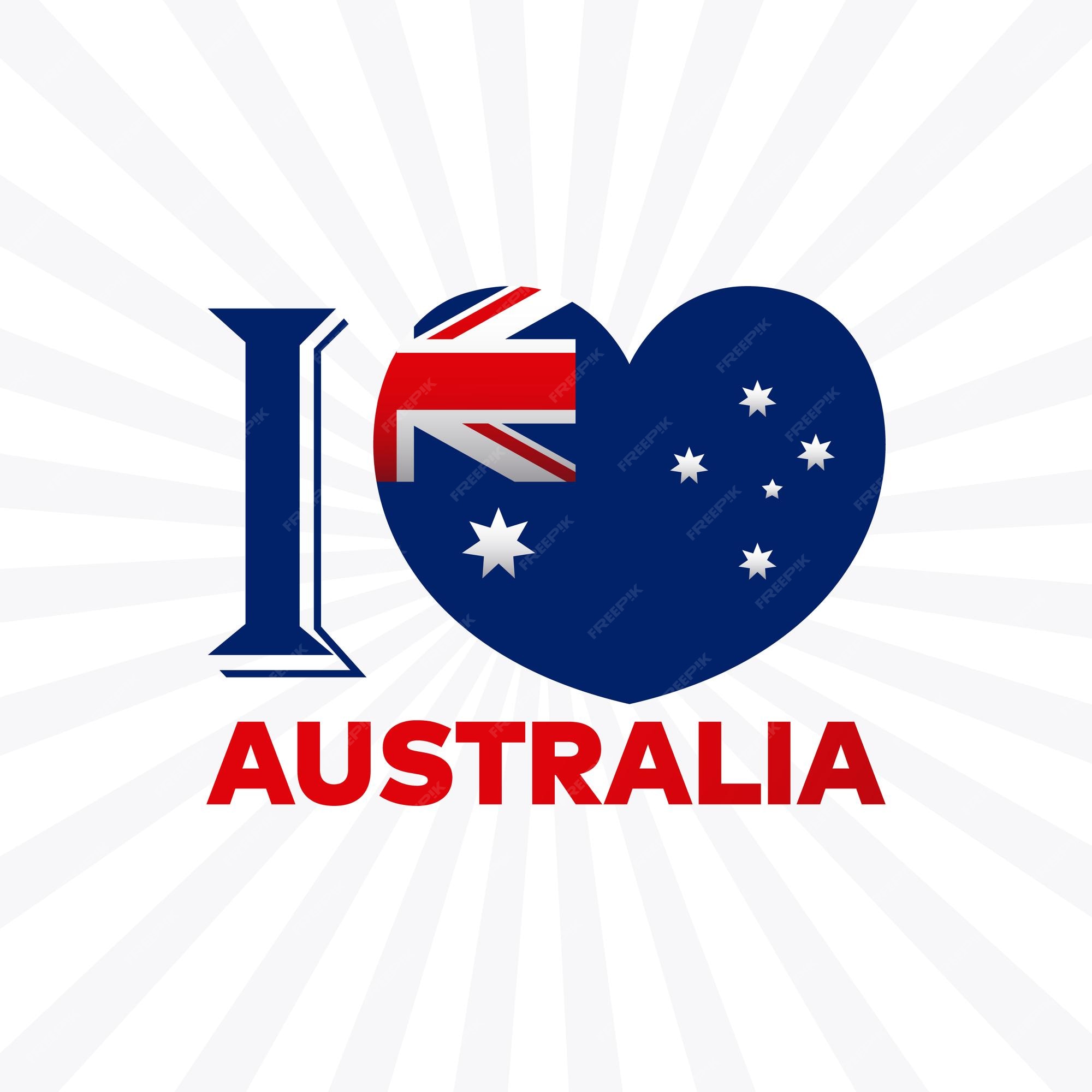 Premium Vector I love australia vector typography illustration for