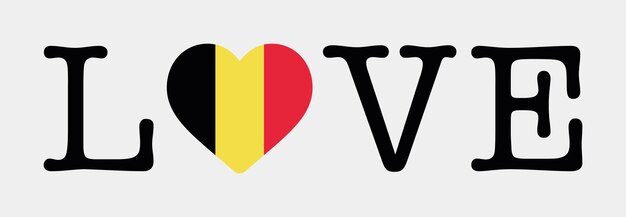 I Love Belgium  ⁇ 발 심장 아이콘  ⁇ 터 일러스트레이션