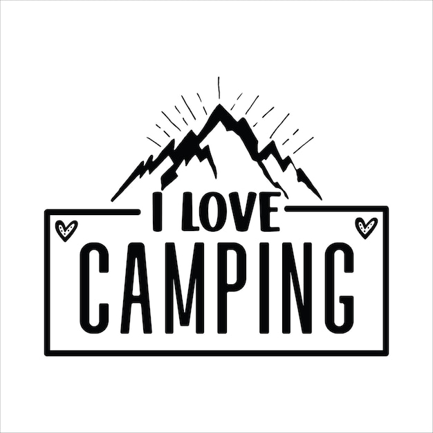 Premium Vector | I love camping