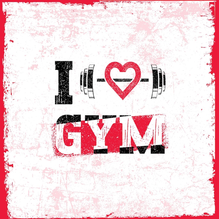 Vector i love gym motivational fitness tshirt art for athletes an workout and fitness motivation quote