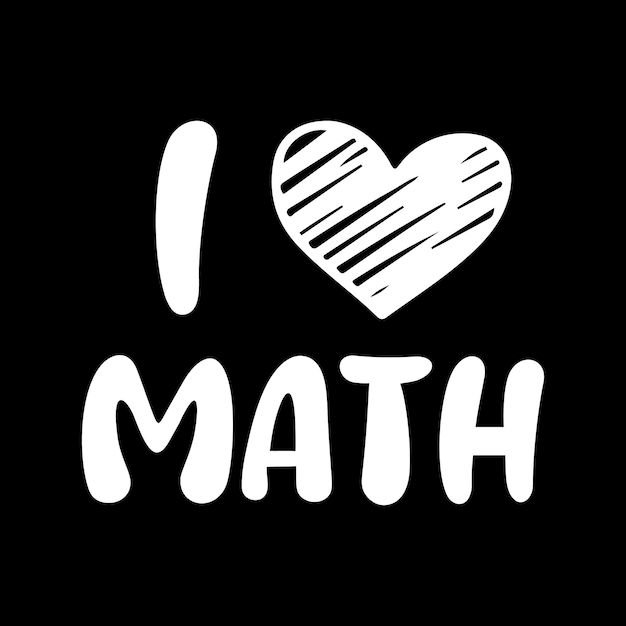 Amo il design del logo di matematica