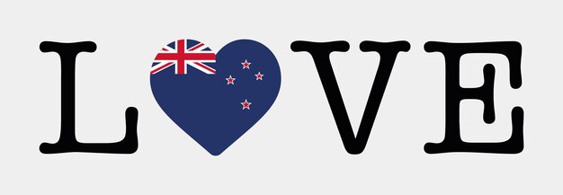 I Love New Zealand  ⁇ 발 심장 아이콘  ⁇ 터 일러스트