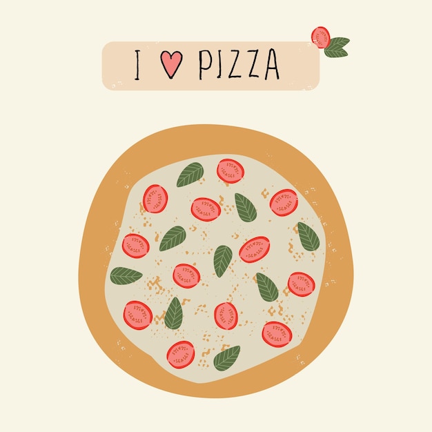 I love pizza funny poster