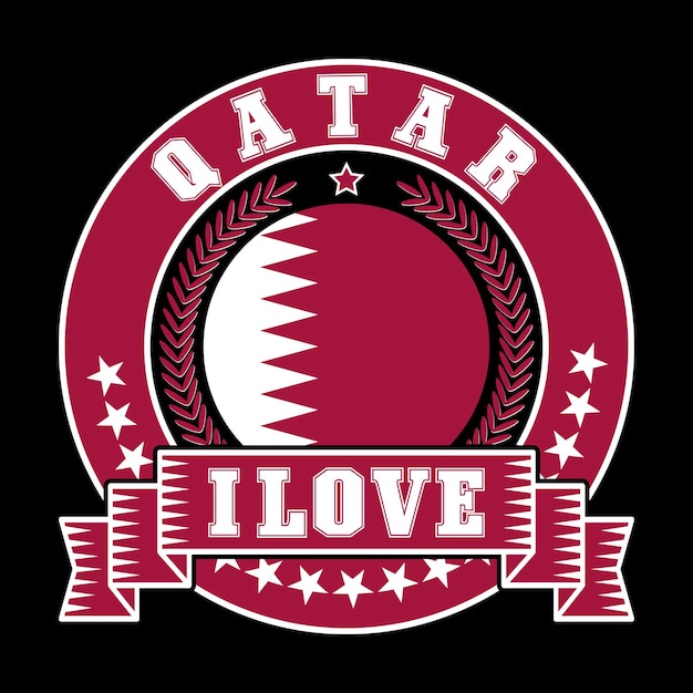 Vector i love qatar