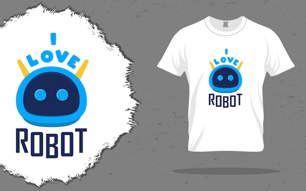 I love robot illustration design for t shirt printing