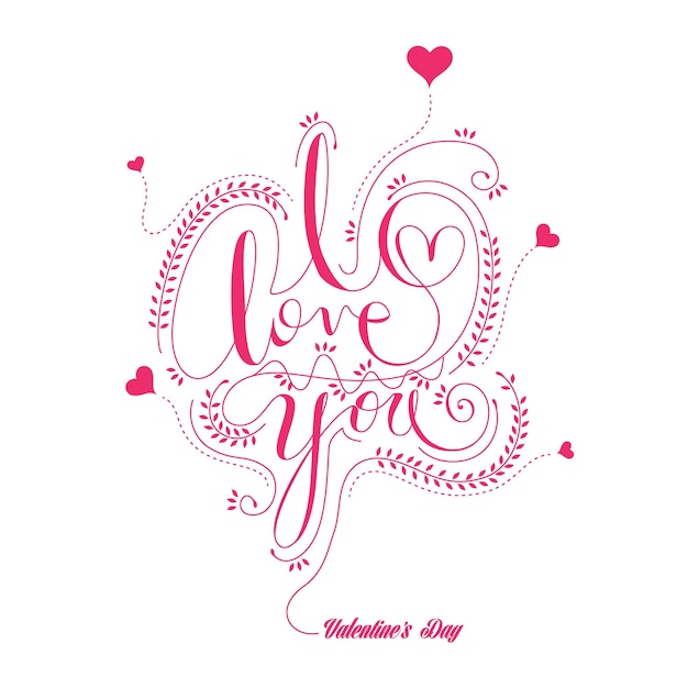 Vector i love you calligraphy design