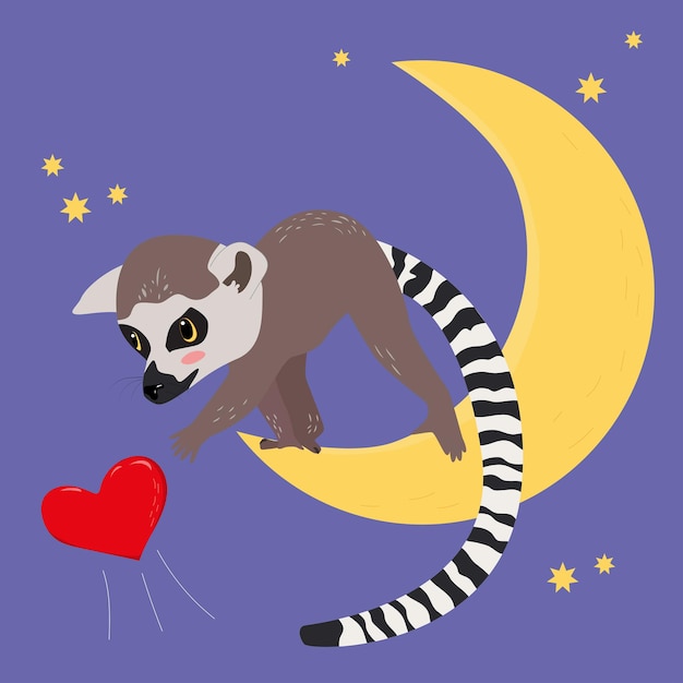 I love you to the moon and back. vector illustration