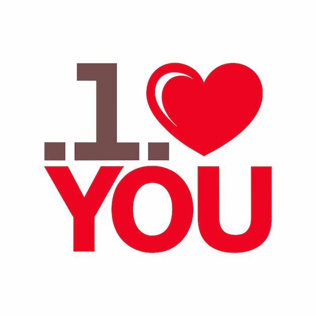 Vector i love you typography vector 13