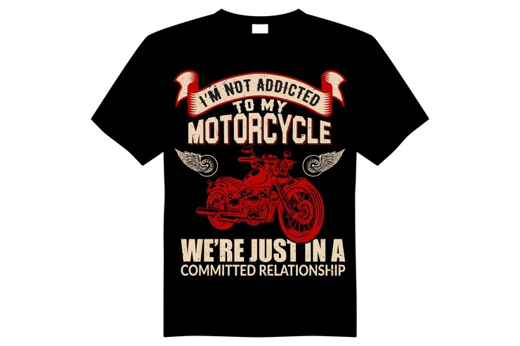私は私のバイクにはまっているわけではありません私たちはただ献身的な関係にありますTシャツのデザインベクトル