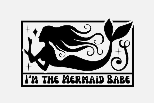 I'm the mermaid baby logo with the words i'm the mermaid baby on the bottom.