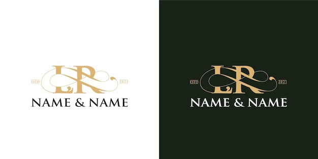 I R logo luxury design