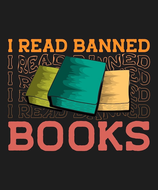 ベクトル 私は禁止された本を読んでいます愛好家へのギフト t シャツのデザイン