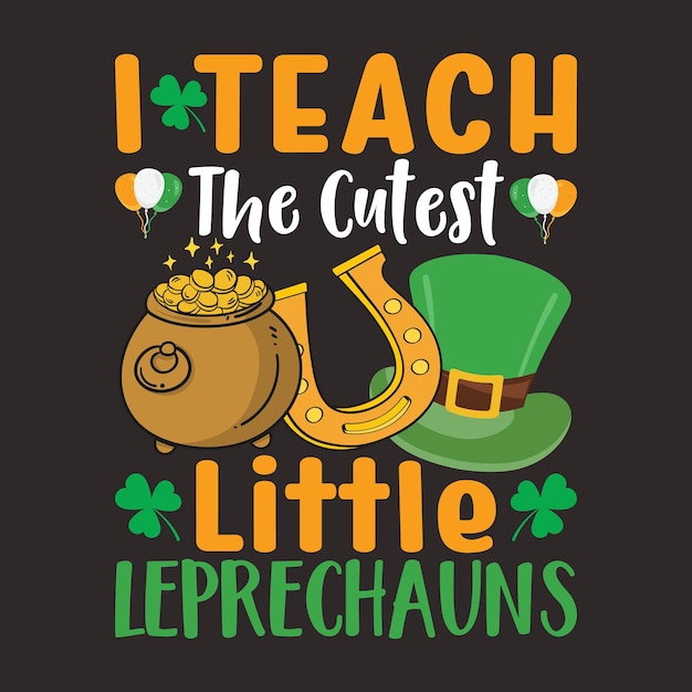 Vettore io insegno ai più carini piccoli leprechauns