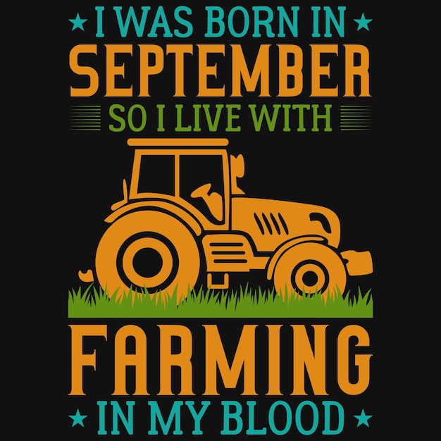 私は9月生まれなので、血のtシャツのデザインで農業と一緒に暮らしています