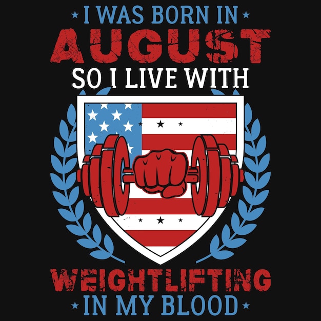 I was born in  so i live with weightlifting in my blood tshirt design