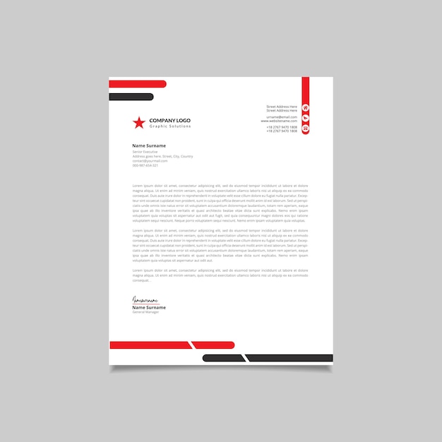 I will design professional letterhead with editable word template