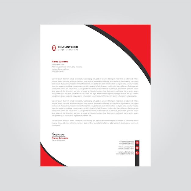 I will design professional letterhead with editable word template