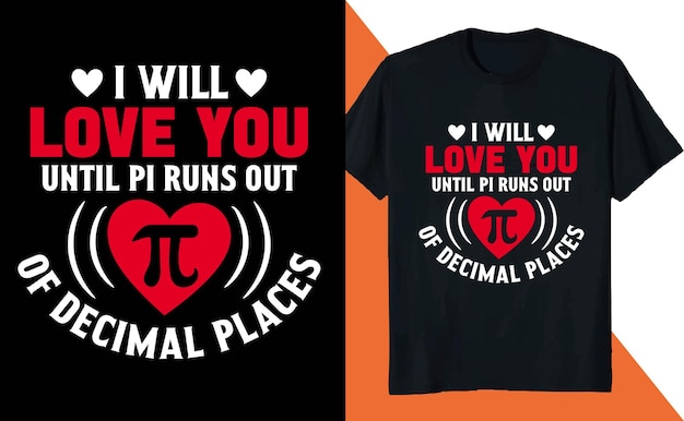 ベクトル i will love math lover you until pi run out science funny