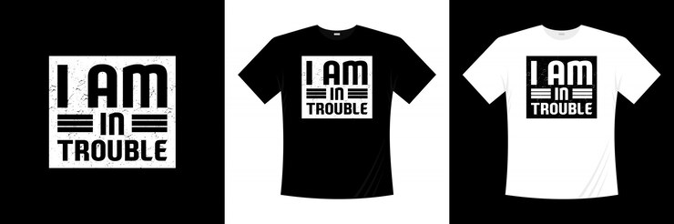 Vector iamのトラブルタイポグラフィtシャツデザイン