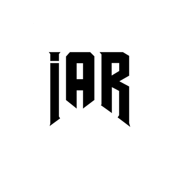 ロゴデザイン 黒と白の色合い IARロゴ ベクトル IARアイコン IARアルファベット IARタイポグラフィー