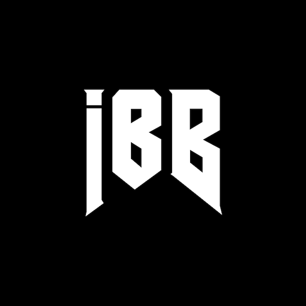 IBBのロゴデザイン 黒と白の色の組み合わせ IBBロゴ ベクトル IBBアイコン IBBアルファベット IBBタイポグラフィー