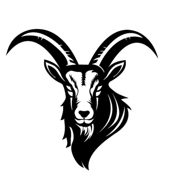 Vector ibex wild goat