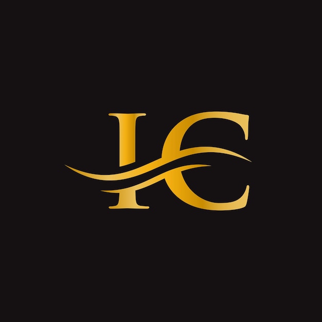 IC Linked Logo voor zakelijke en bedrijfsidentiteit Creative Letter IC Logo Vector