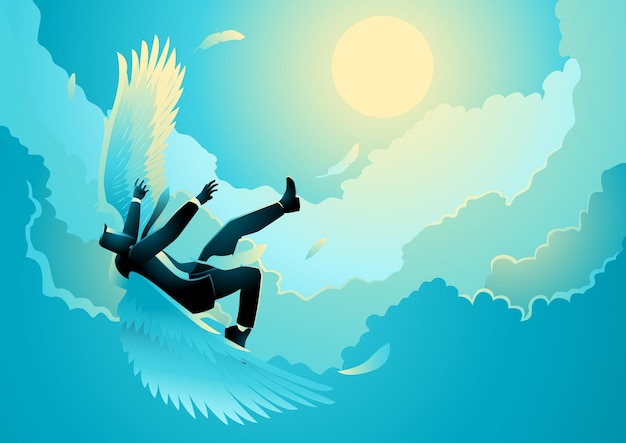 Icarus is een metafoor uit de griekse mythologie voor buitensporige ambitie of overcompensatie