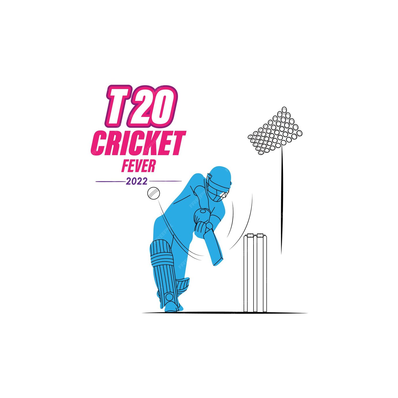 Premium Vector Icc men's t20 world cup cricket championship abstract