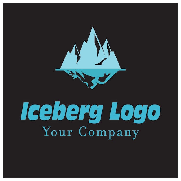 Vettore ice berg logo template simbolo vettoriale natura