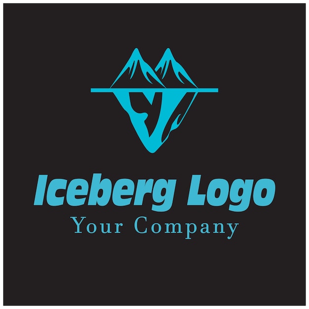 Природа векторного символа логотипа айсберга