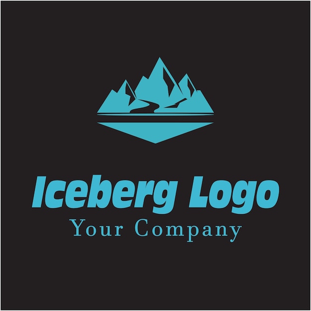 Ice berg logo template vector symbol nature