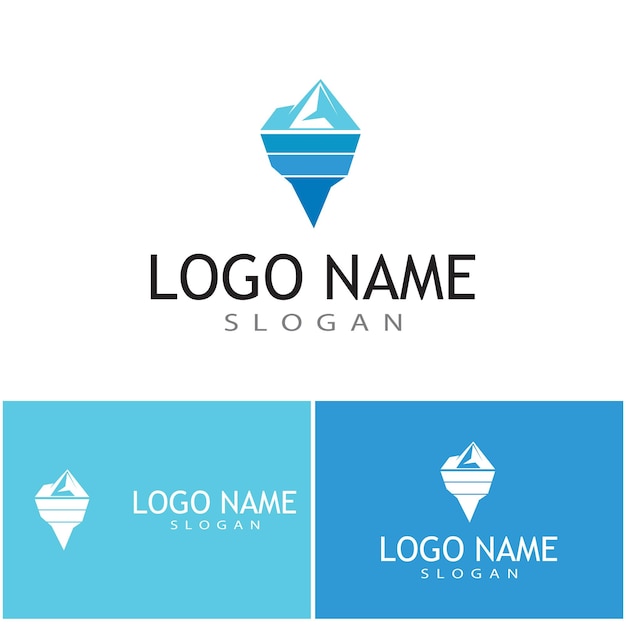 Ice berg logo template vector symbol