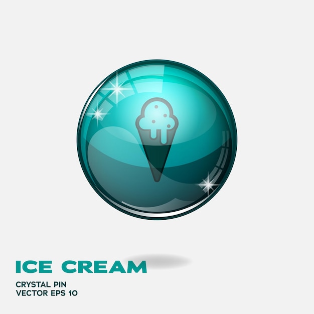 Ice cream 3d buttons