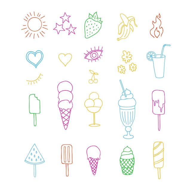 Vector ice cream background