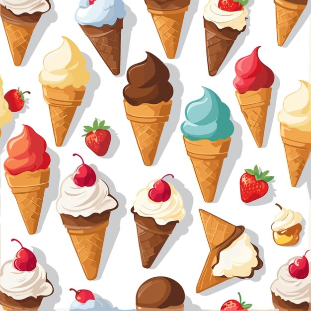 Vector ice cream background