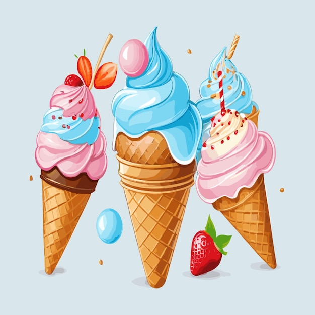 Vector ice cream background