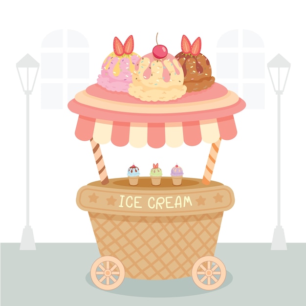 ice cream cart