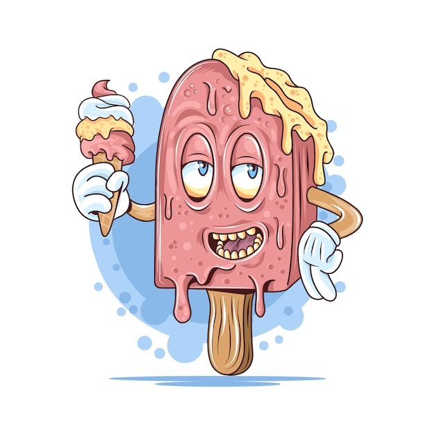 ICE CREAM CARTOON  CUTE ARTWORK  