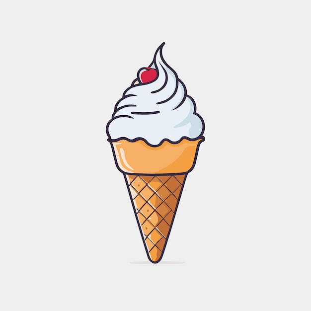 Ice cream cartoon illustration vector design