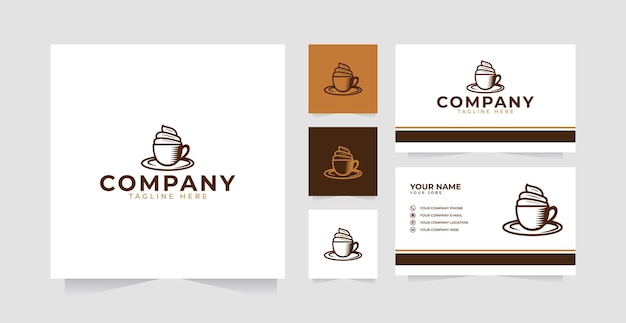 Ice Cream coffee or Coffee design inspiration and business card