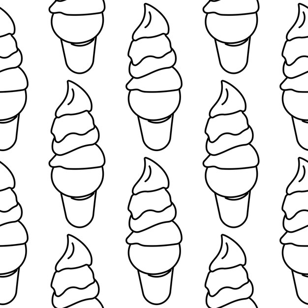 Vector ice cream color cold sweet food pattern